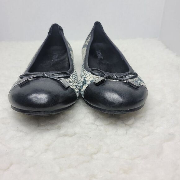 Vionic Minna Women's Size 7.5 Ballet Flat Black Snake  Shoes - Picture 2 of 10